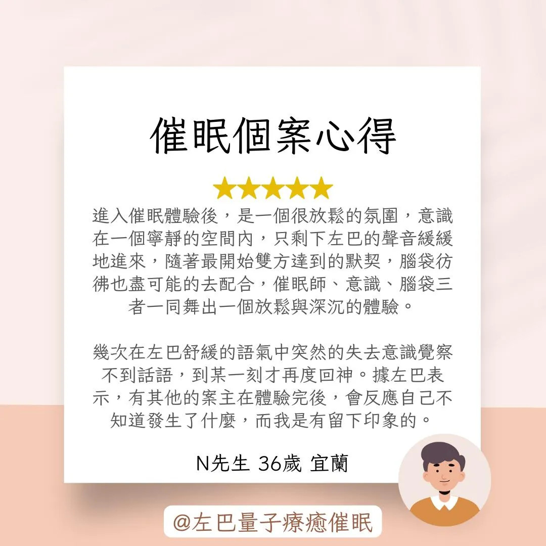 催眠個案心得 N先生 36歲 宜蘭